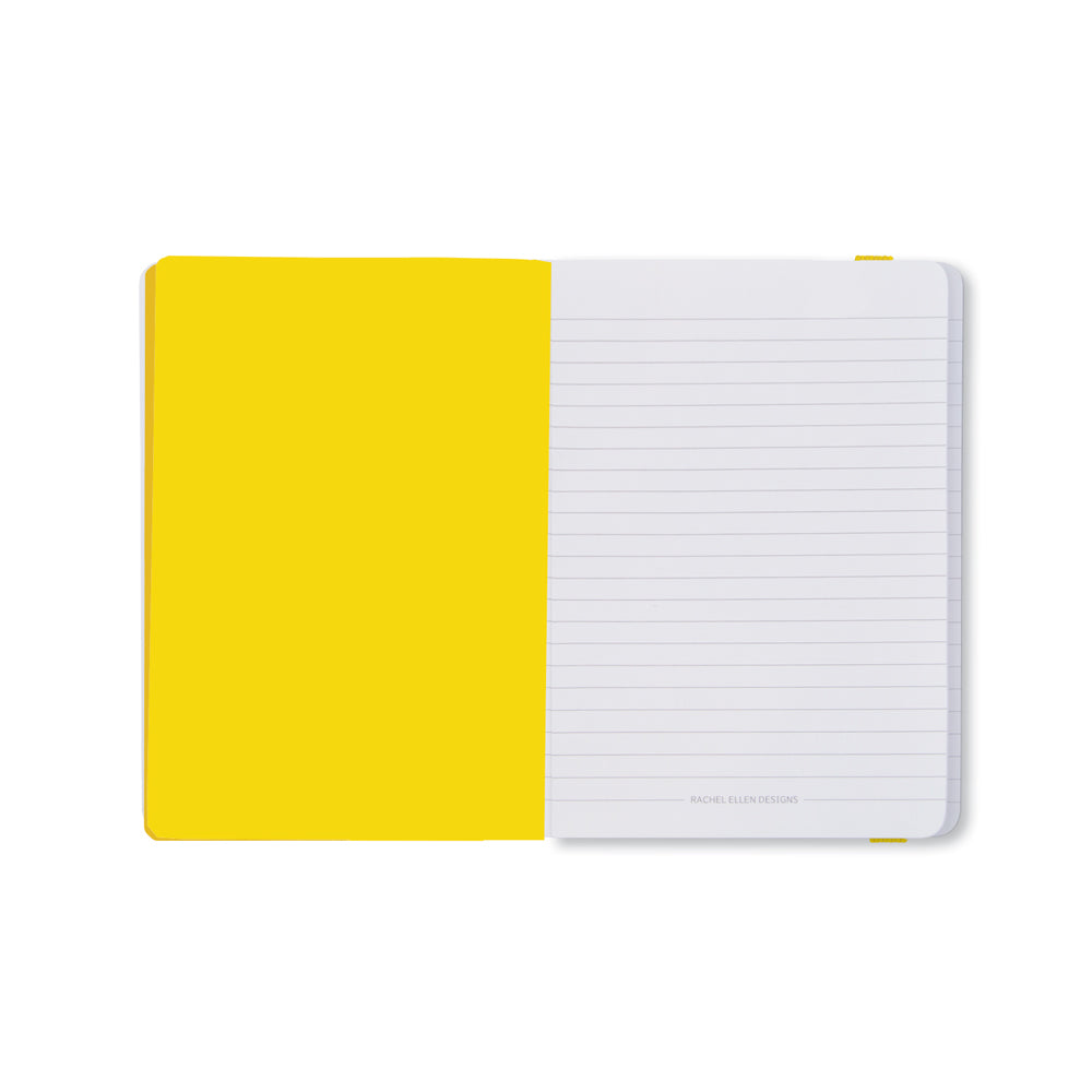 A6 Perfect Bound Notebook - Yellow Floral/Little Notes