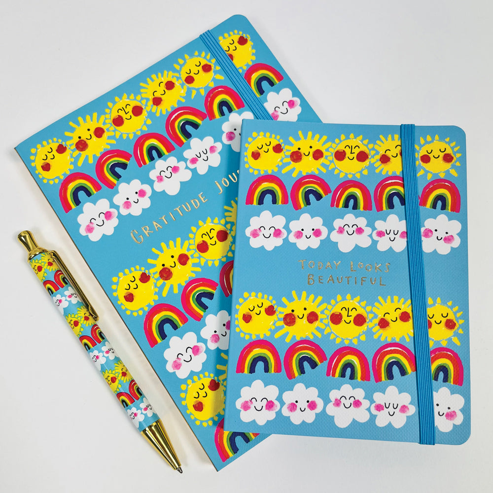 A6 Perfect Bound Notebook - Suns &amp; Rainbows/Today Look...