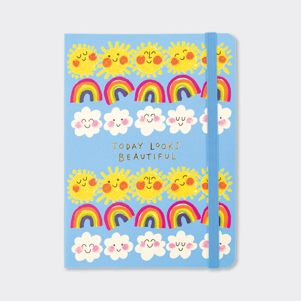 A6 Perfect Bound Notebook - Suns &amp; Rainbows/Today Look...