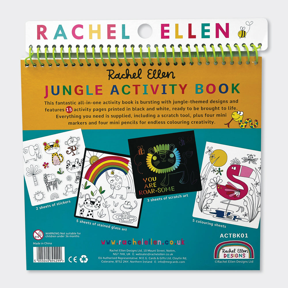 Activity Book with Scratch Art & Stickers - Jungle