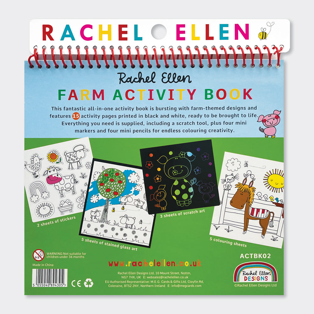 Activity Book with Scratch Art & Stickers - On The Farm