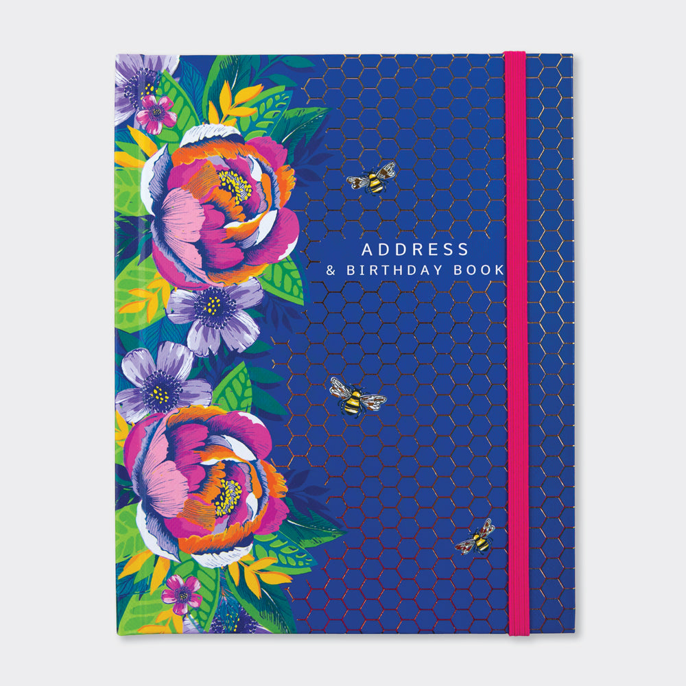 Address Book - Navy/Floral &amp; Bees