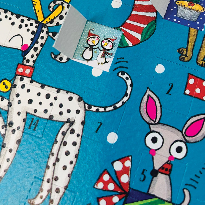 Advent Calendar Card - Christmas Dogs