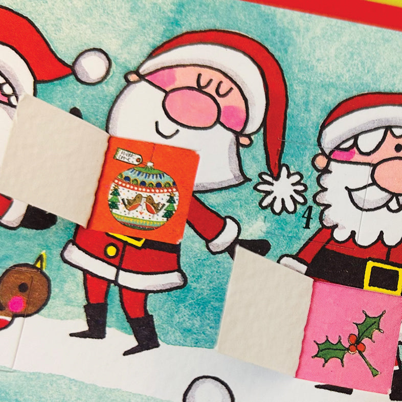 Advent Calendar Card - Multiple Santas