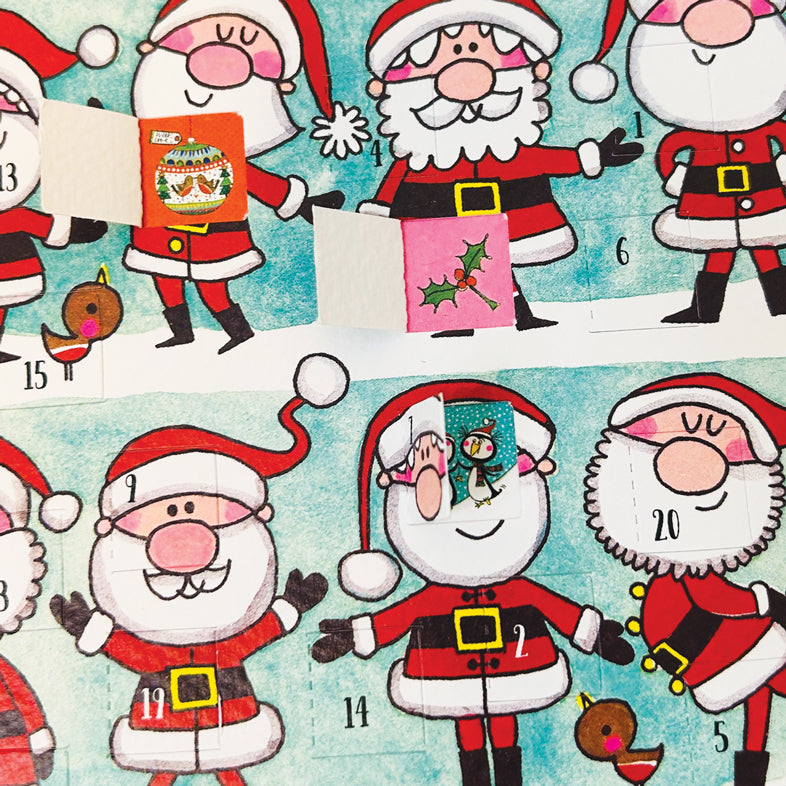 Advent Calendar Card - Multiple Santas