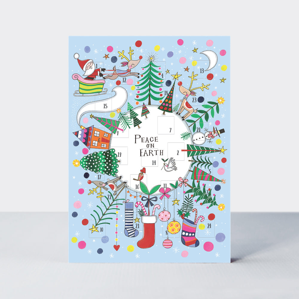 Advent Calendar Card - Peace On Earth World