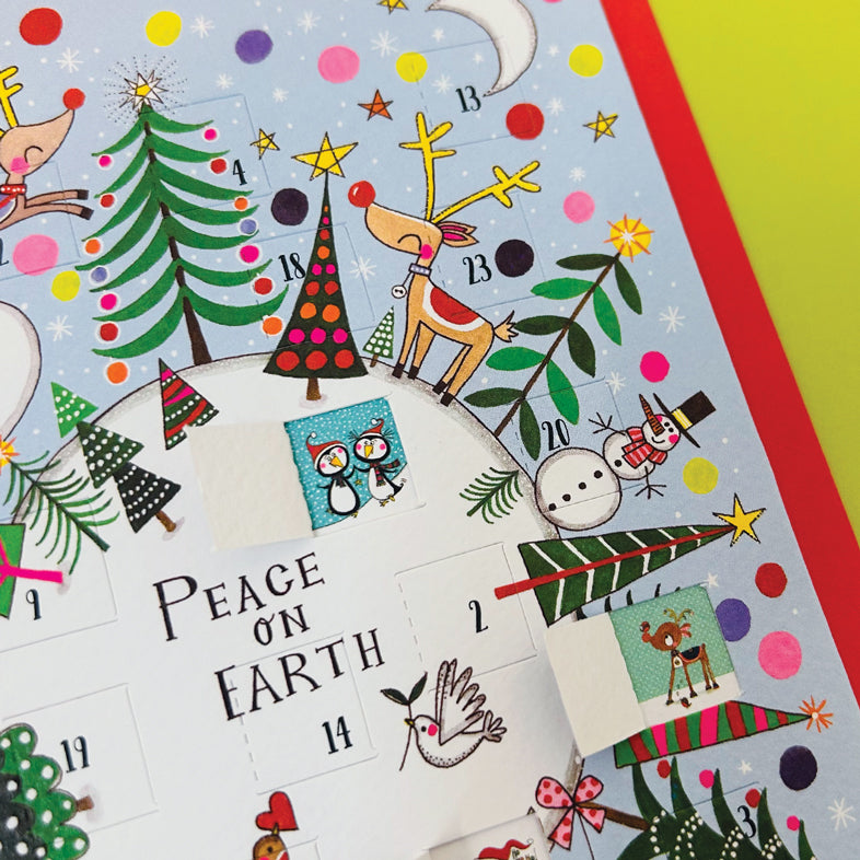 Advent Calendar Card - Peace On Earth World