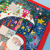 Advent Calendar Card - Santa & Rudolph On Moon
