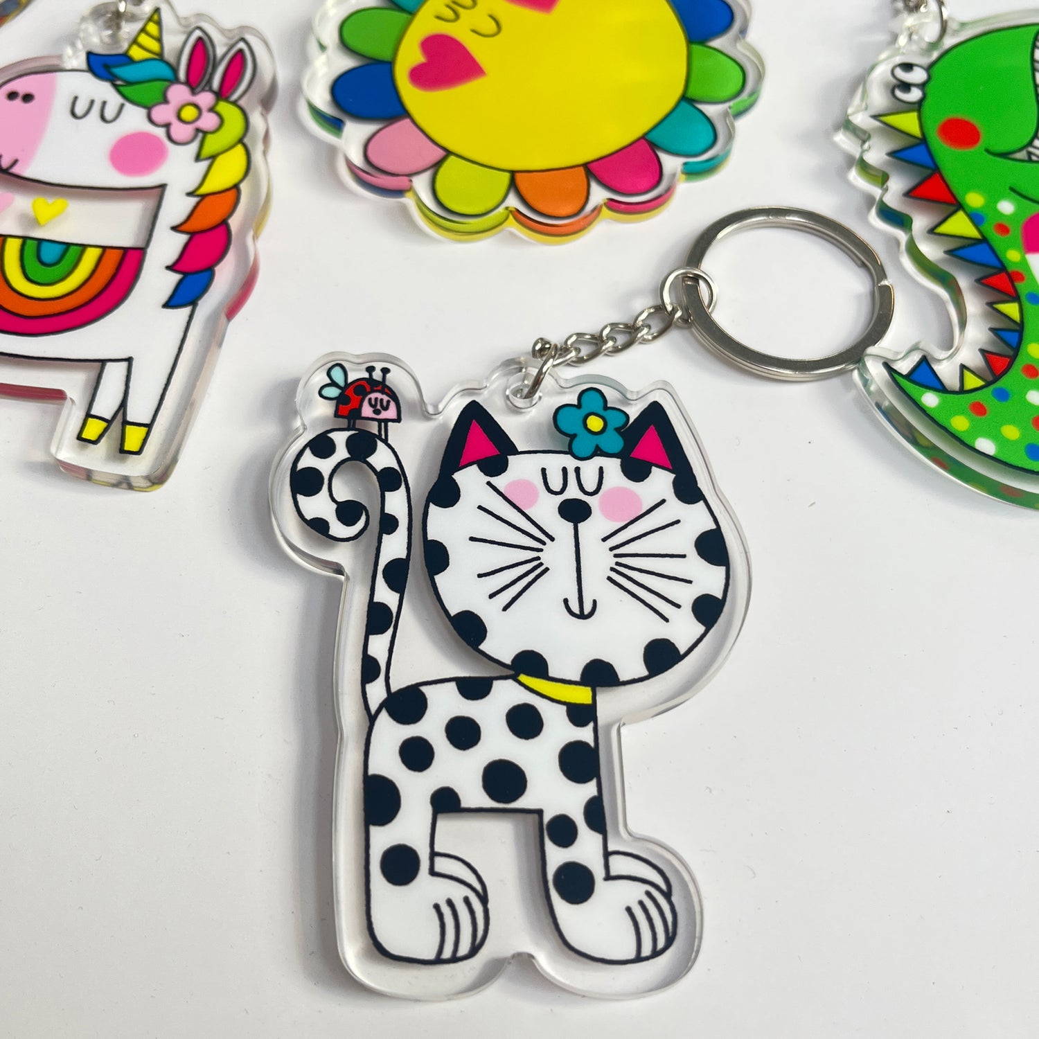 Acrylic Keyrings - Cat