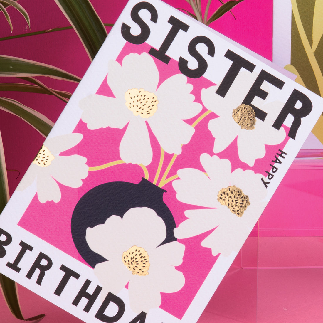 Belle - Sister Birthday Pink Cosmos - Birthday Card