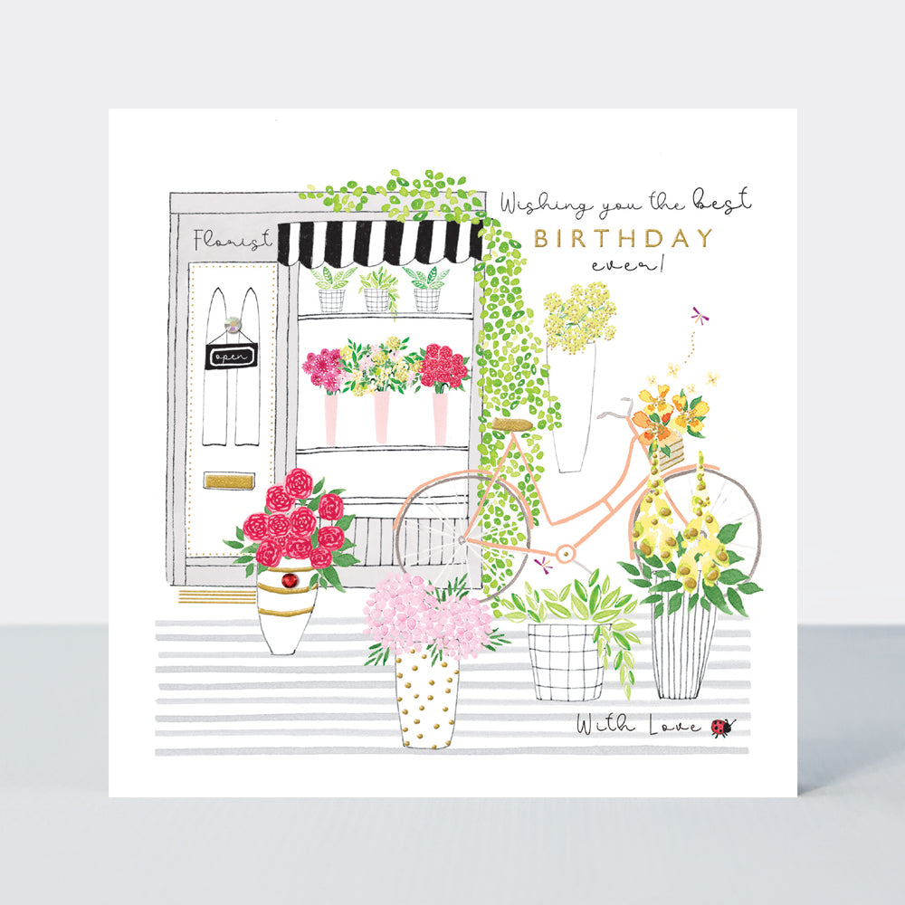Blossom - Birthday Florist & Bike - Birthday Card