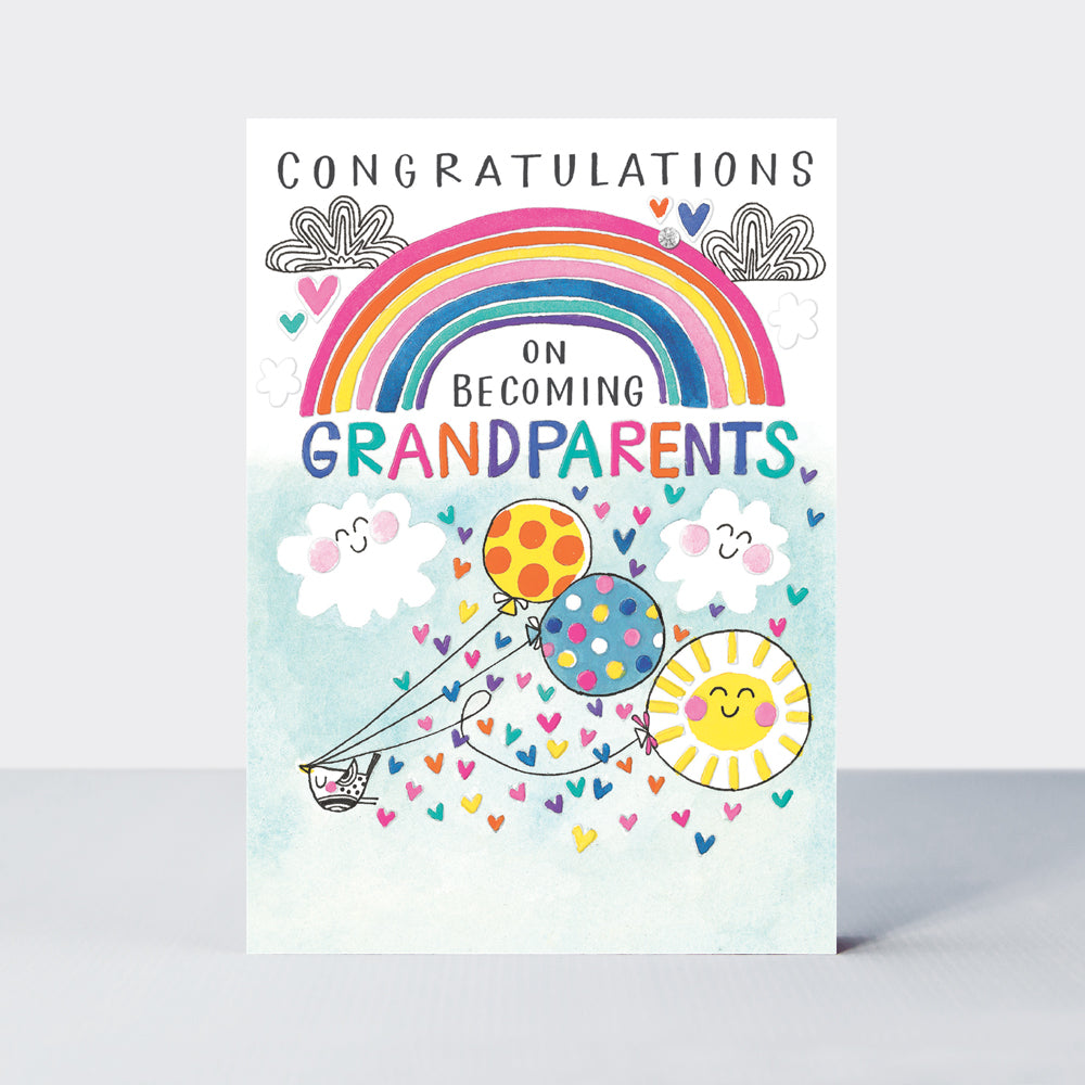 Blue Skies - Congratulations on becoming Grandparents Card