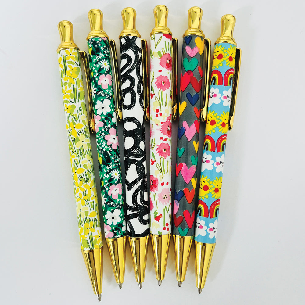 Boxed Pen - Yellow Floral