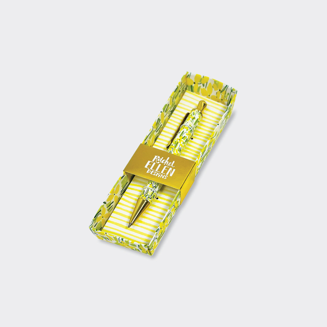 Boxed Pen - Yellow Floral