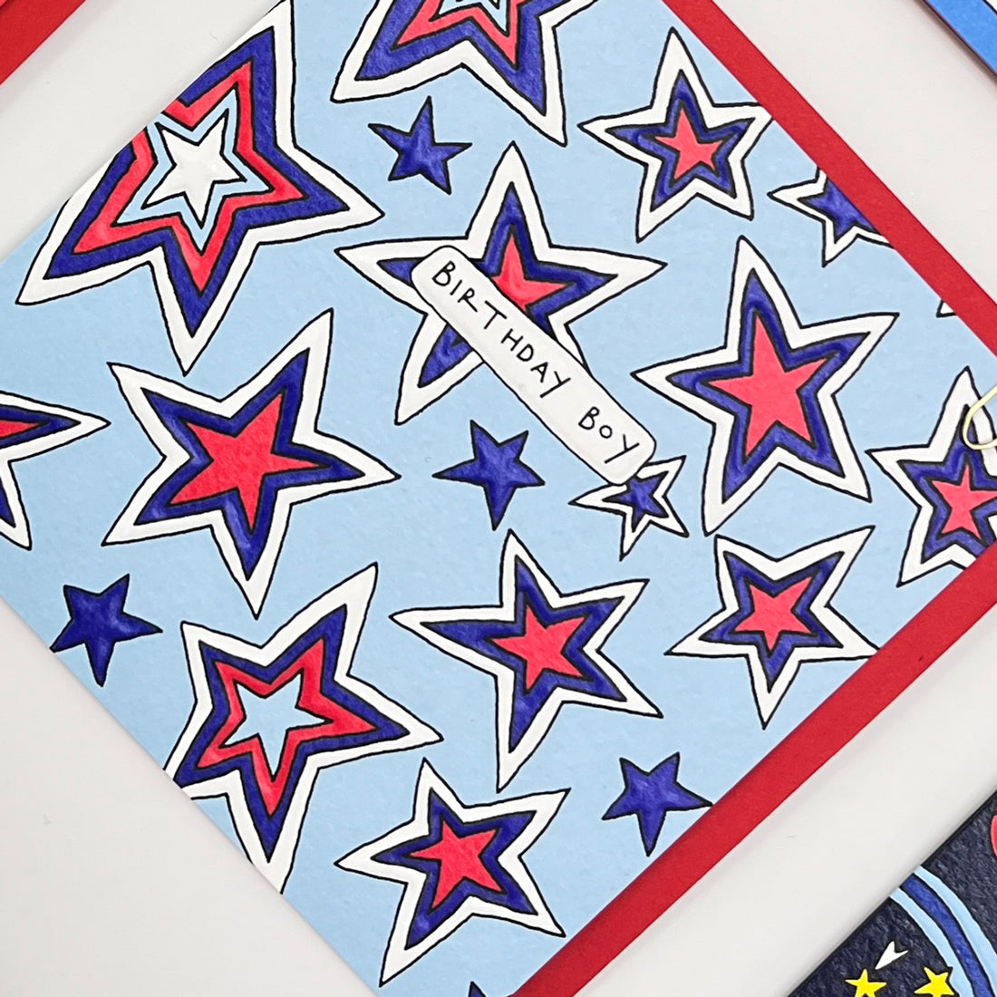 Scatter Brain - Birthday Boy/Blue Explosive Stars Card