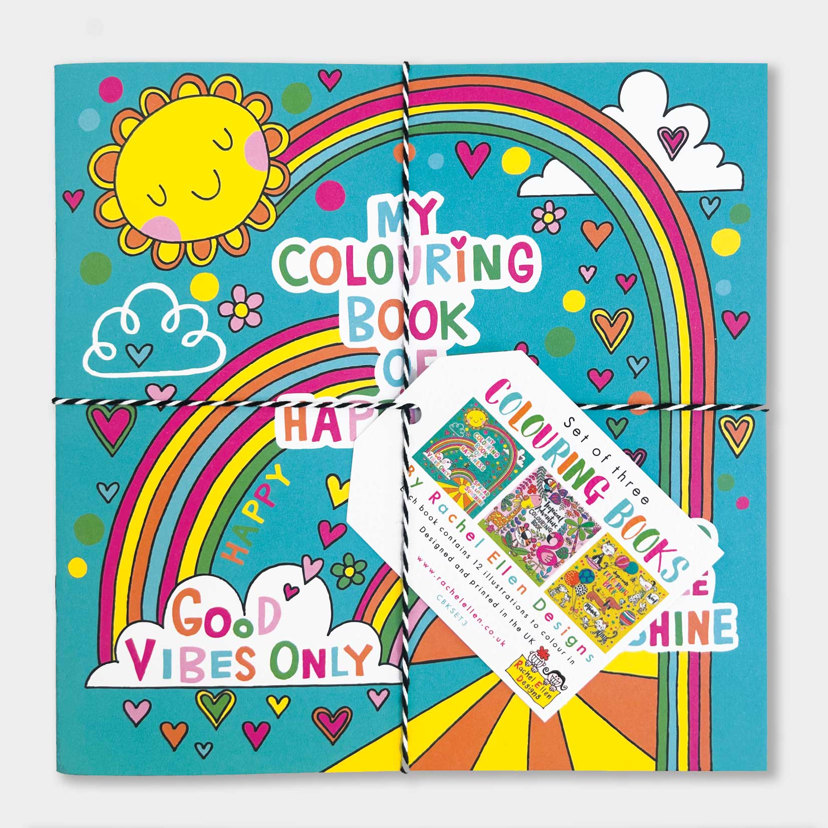 Happiness, Jungle & Cats and Dogs Colouring Book Set of 3