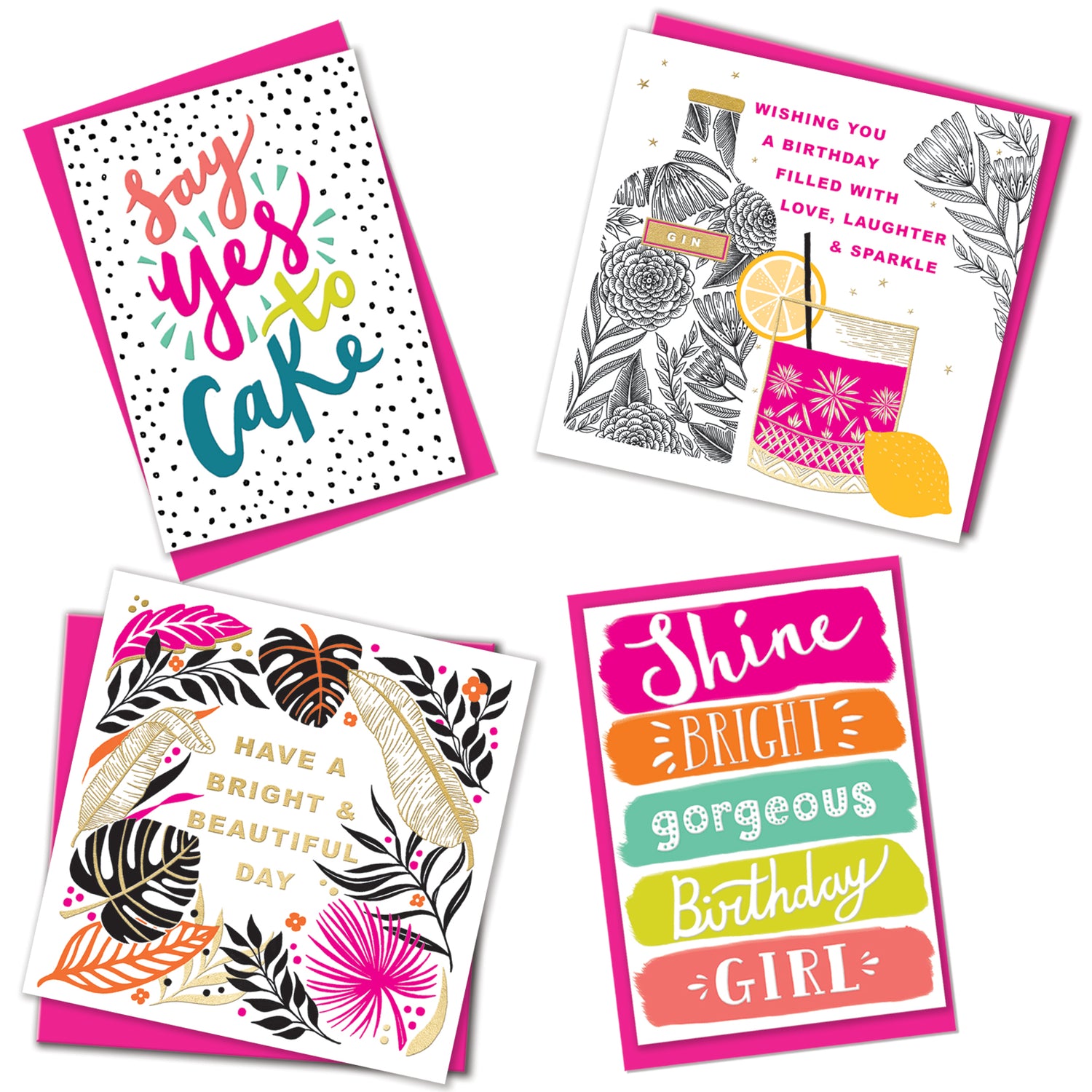 Birthday Card Bundle - Pink Theme - For Her