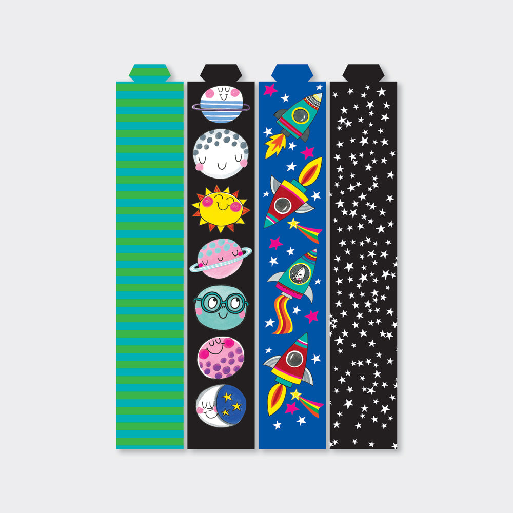 Party Paper Chain Kit - Space Themed - Rockets, Planets and Stars