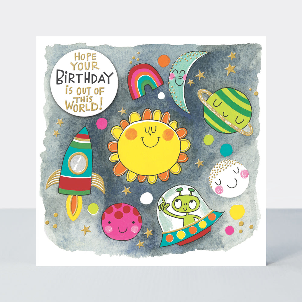 Chatterbox Space Out Of This World Birthday Card Rachel Ellen Designs 5383