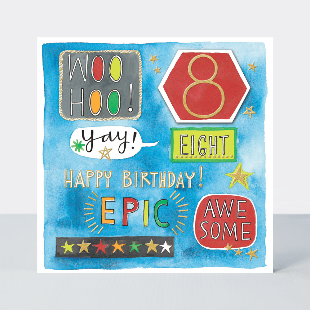 Chatterbox - Happy Birthday Awesome 8 Yay - Birthday Card