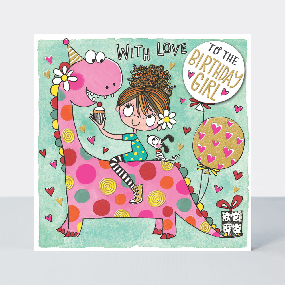 Chatterbox - Birthday Girl Dinosaur - Birthday Card