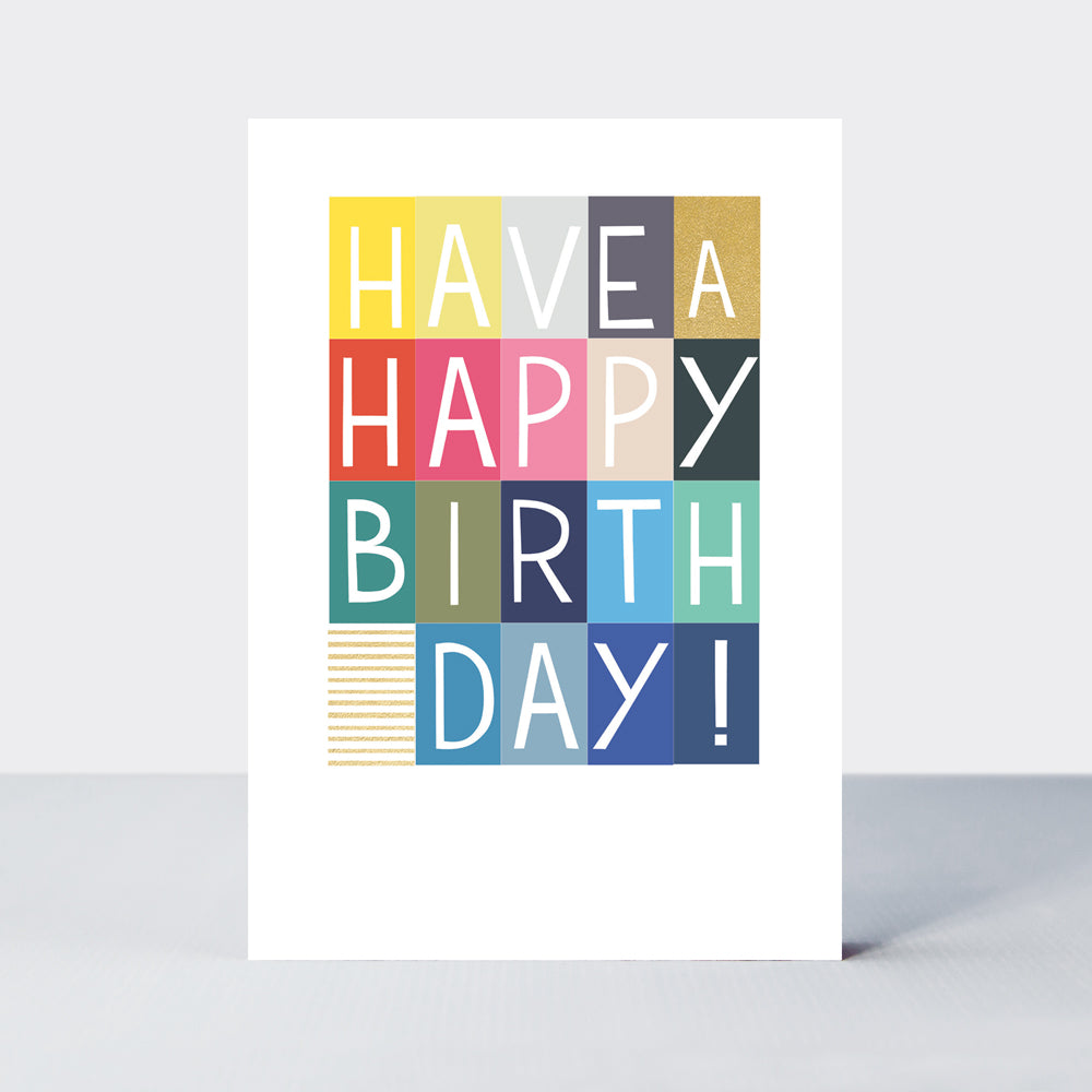 Checkmate - Birthday Happy Colours  - Birthday Card