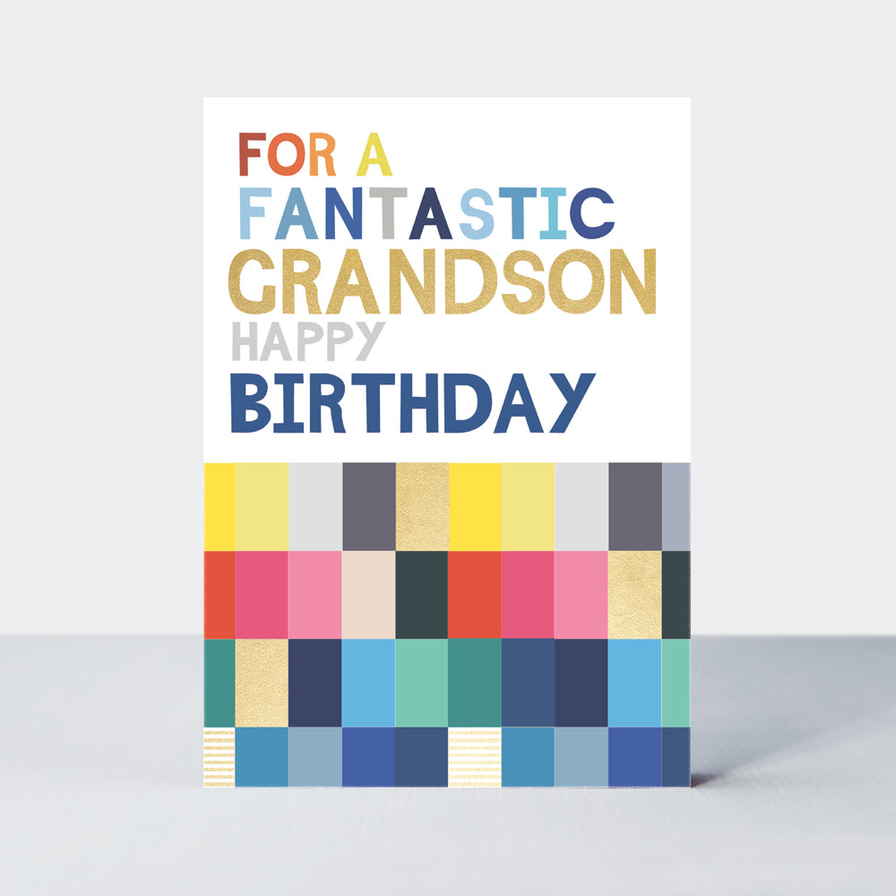 Checkmate - Fantastic Grandson Happy Birthday  - Birthday Card