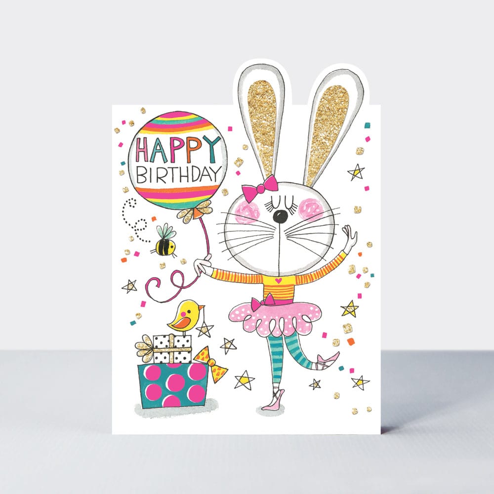 Cherry on Top - Happy Birthday Bunny Ballerina - Birthday Card
