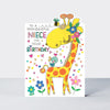 Cherry on Top - Wonderful Niece Giraffe  - Birthday Card