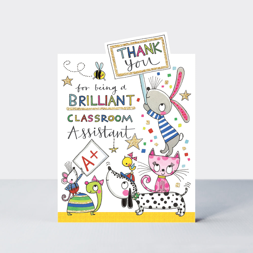 Cherry on Top - Thank you Classroom Assistant/Animals - Greetings Card