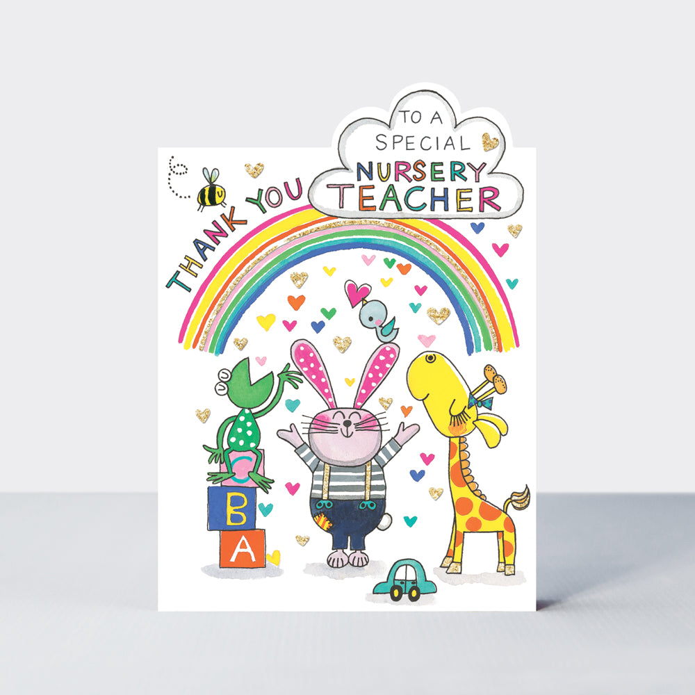 Cherry on Top - Thank you Nursery Teacher Card/Animals