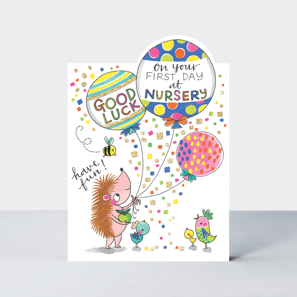 Cherry on Top - Good luck first day at nursery card/Hedgehog