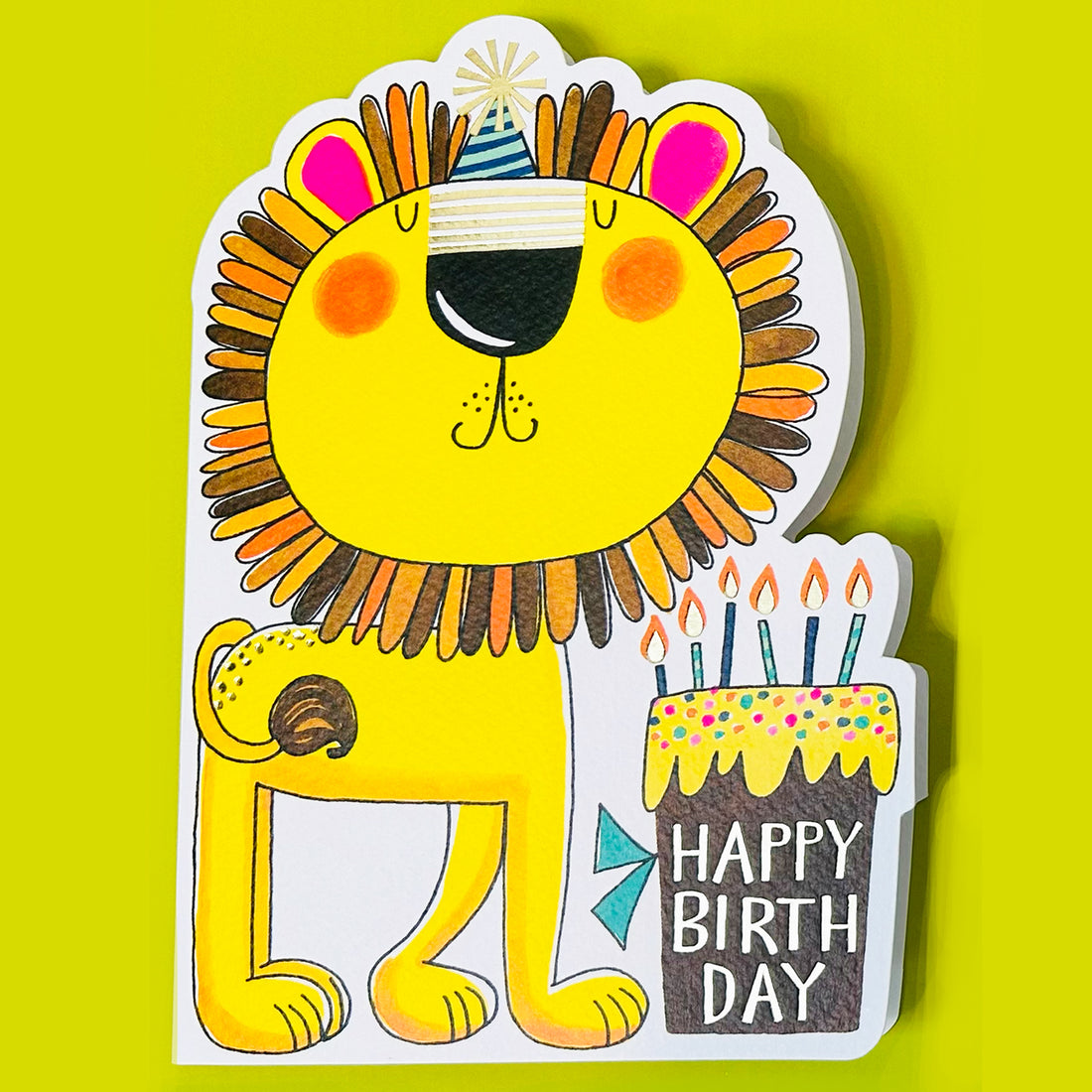 Cookie Cutters - Happy Birthday Lion - Birthday Card