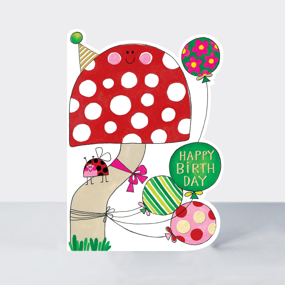 Cookie Cutters - Happy Birthday Toadstool - Birthday Card