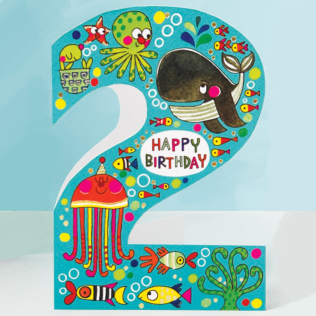 Cookie Cutters - Age 2 Under the Sea  - Birthday Card