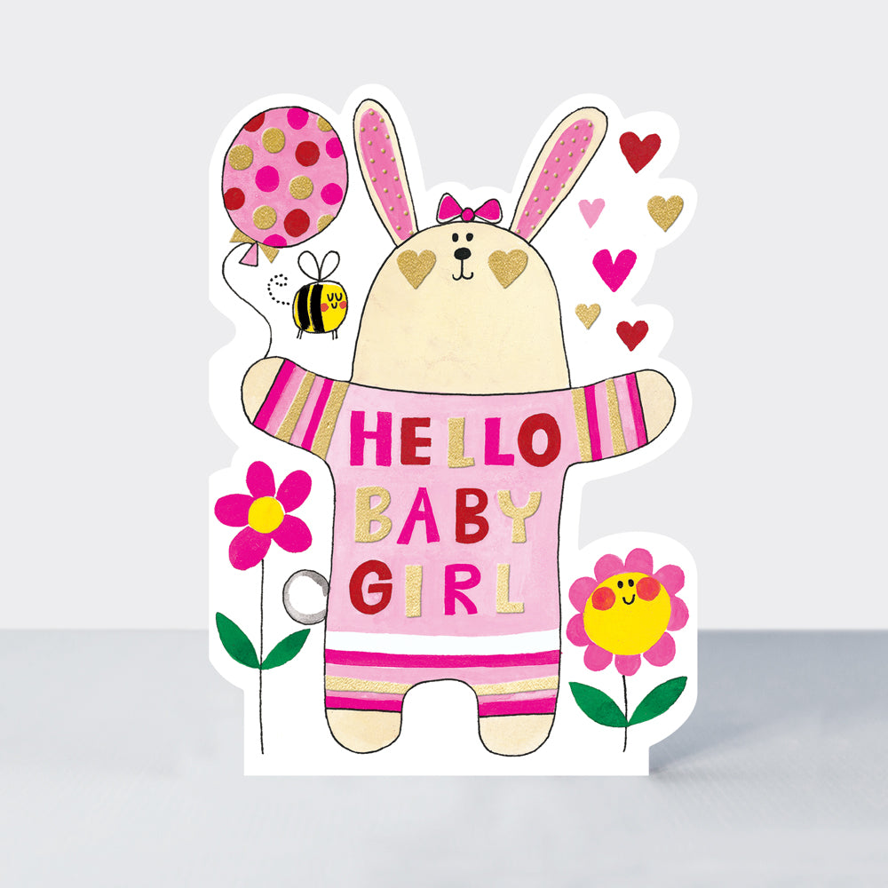 Cookie Cutters - Baby Girl Card/Rabbit