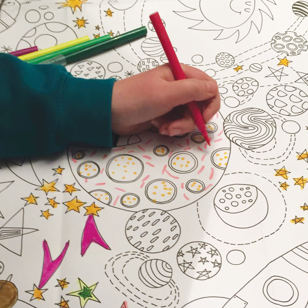 Giant Colouring Posters - Space - To The Moon