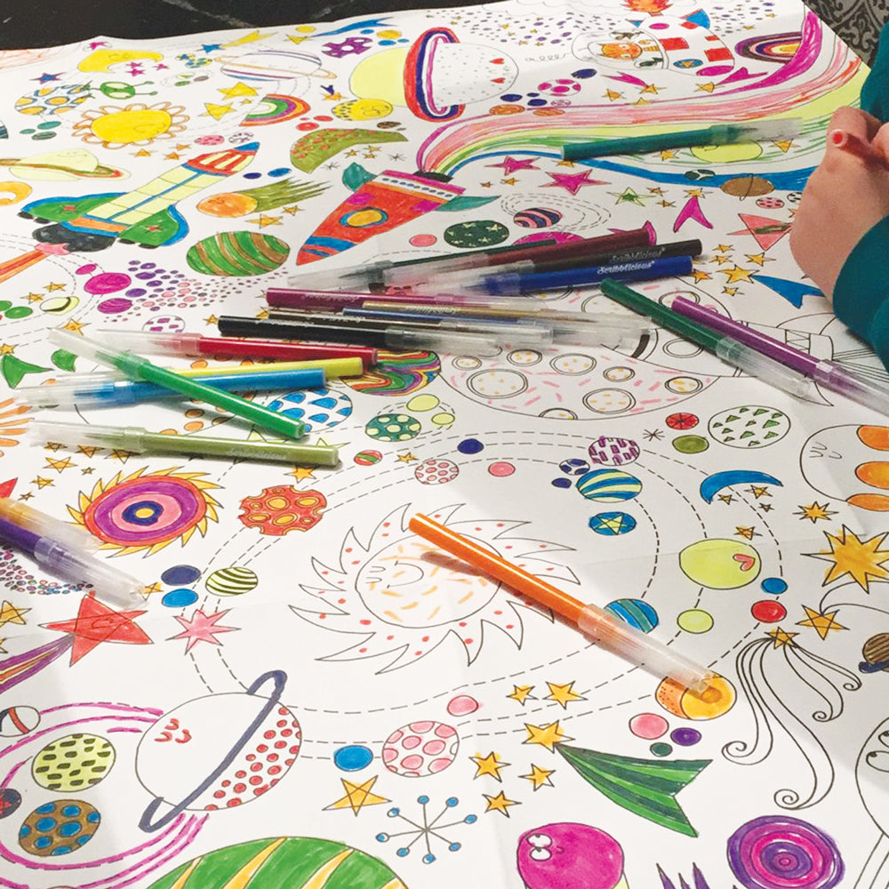 Giant Colouring Posters - Space - To The Moon