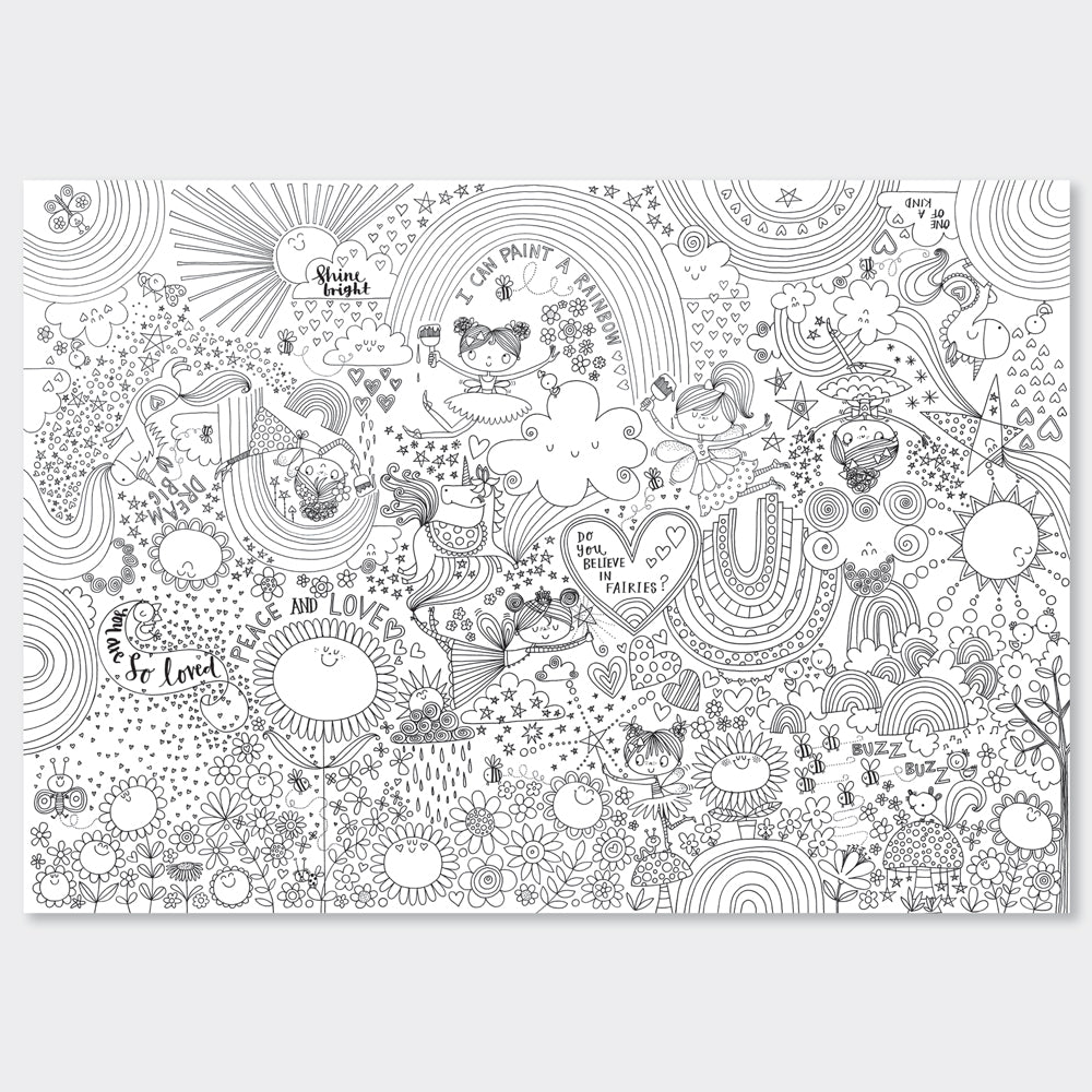 Giant Colouring Posters - Magical Fairy Land