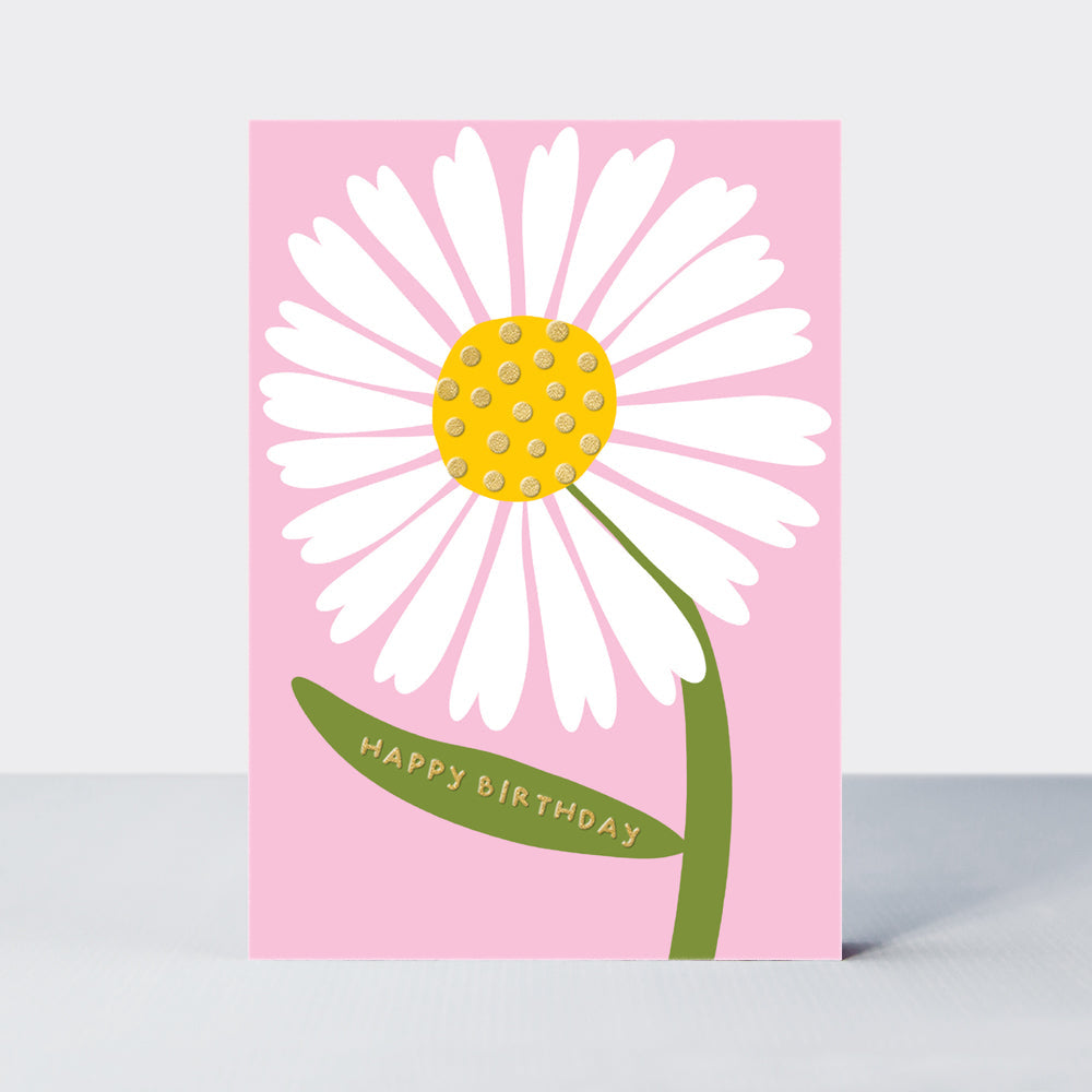 Oopsie Daisy - Happy Birthday/Pink Daisy Birthday Card