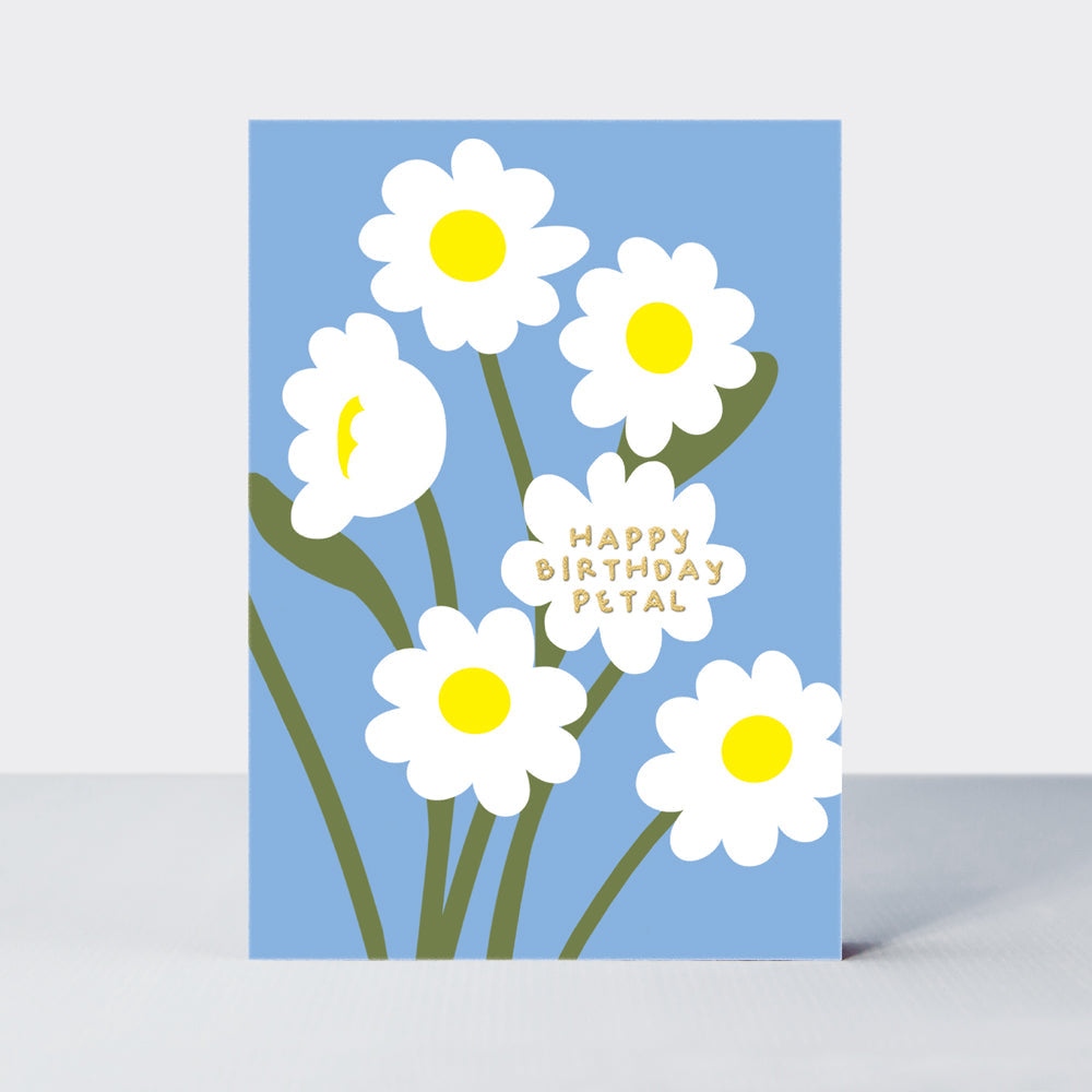 Oopsie Daisy - Happy Birthday/Petal Blue Camomile Birthday Card