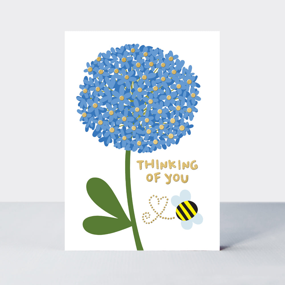 Oopsie Daisy - Thinking Of You Card/Bee & Blue Allium