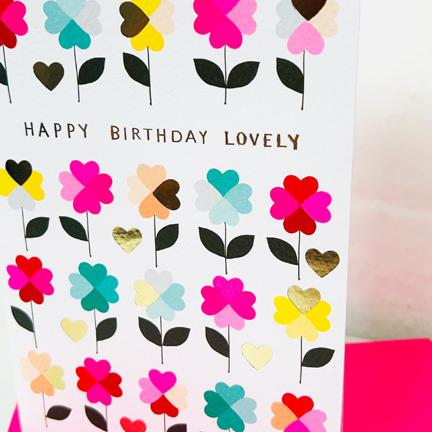 Dolly Mix - Happy Birthday Lovely/Flower Petals Birthday Card
