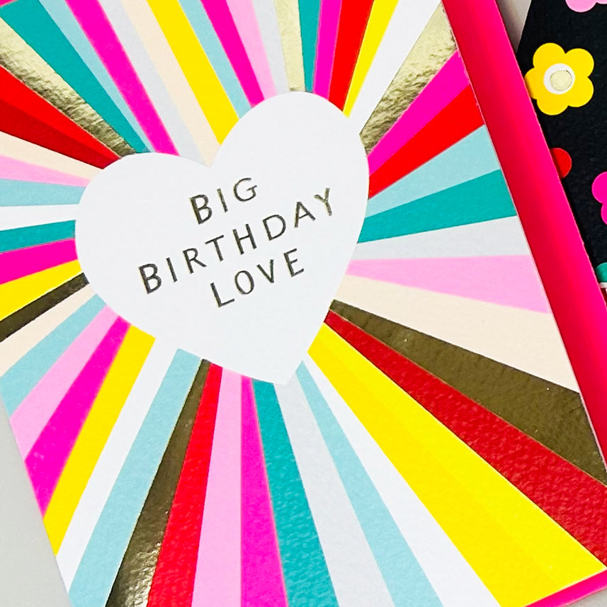 Dolly Mix - Big Birthday Love/Heart Beam Birthday Card