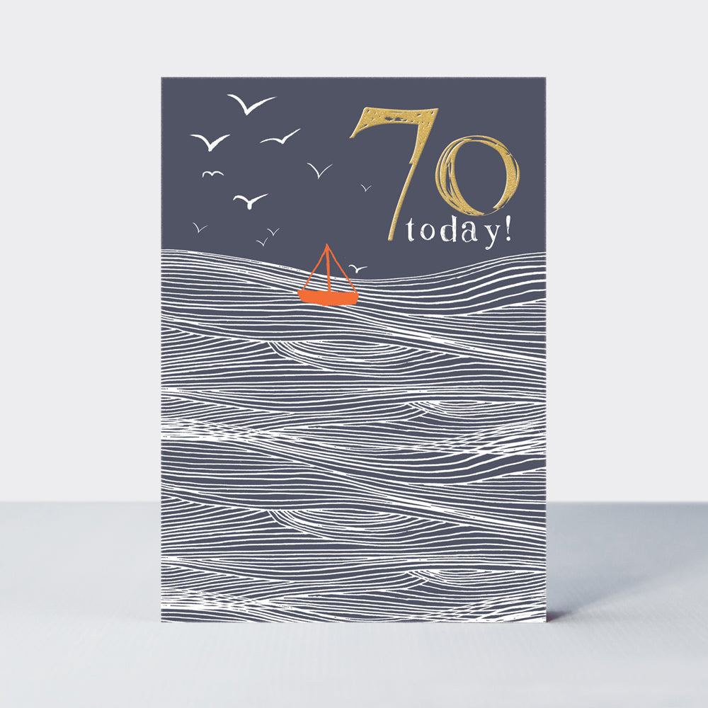 Ebb & Flow - 70th Birthday - Birthday Card