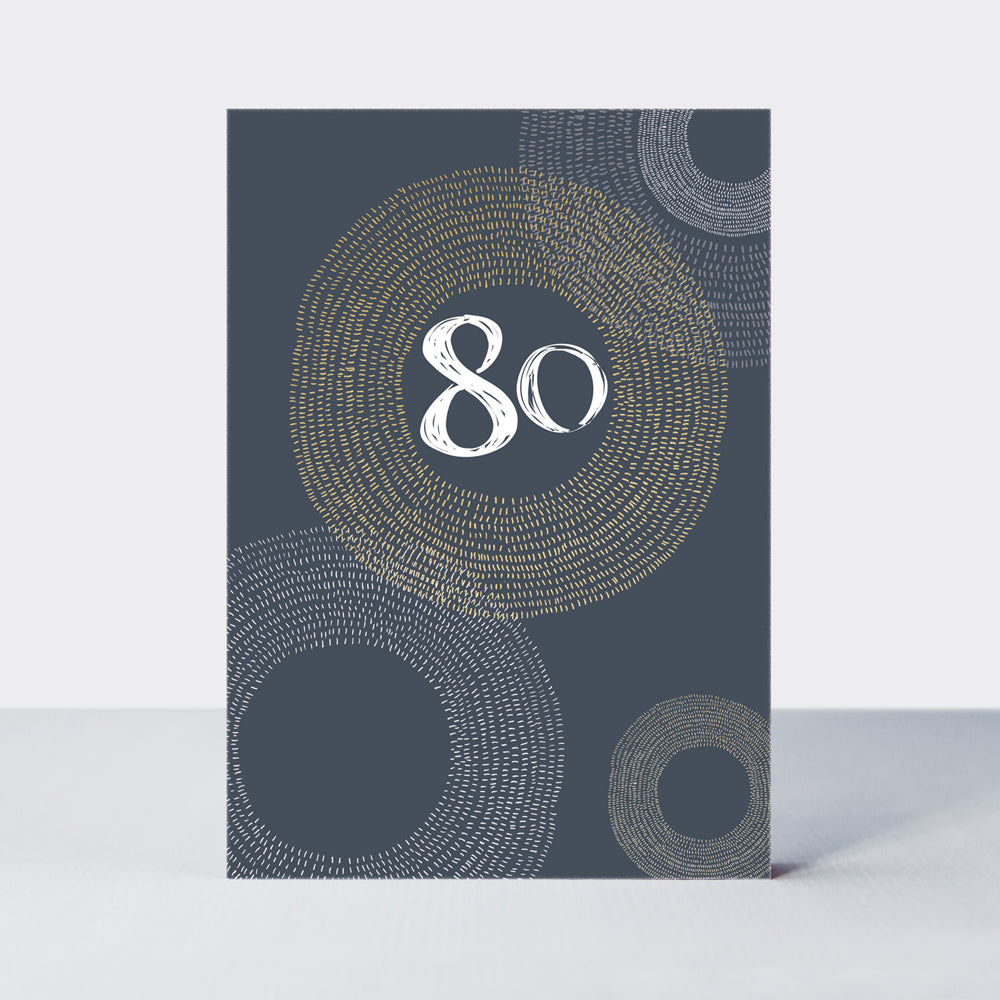 Ebb & Flow - 80th Birthday - Birthday Card