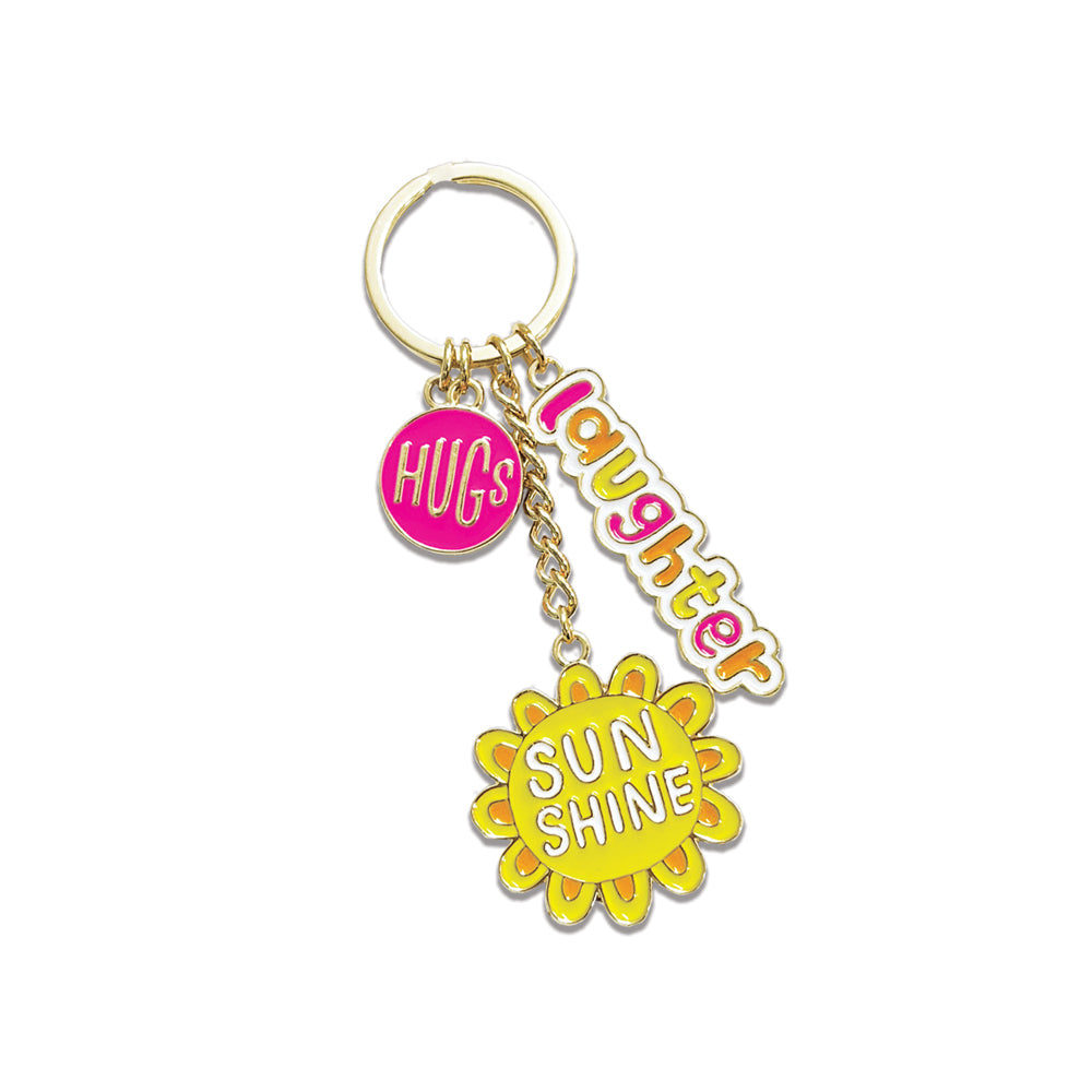 Enamel Keyrings - Laughter/Sunshine/Hugs