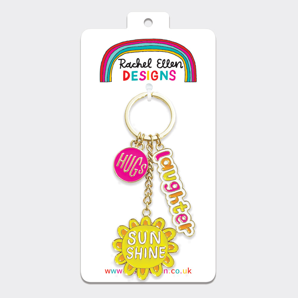 Enamel Keyrings - Laughter/Sunshine/Hugs