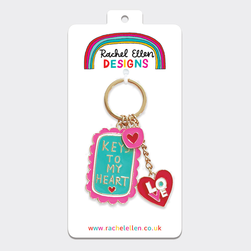 Enamel Keyrings - Keys To My Heart