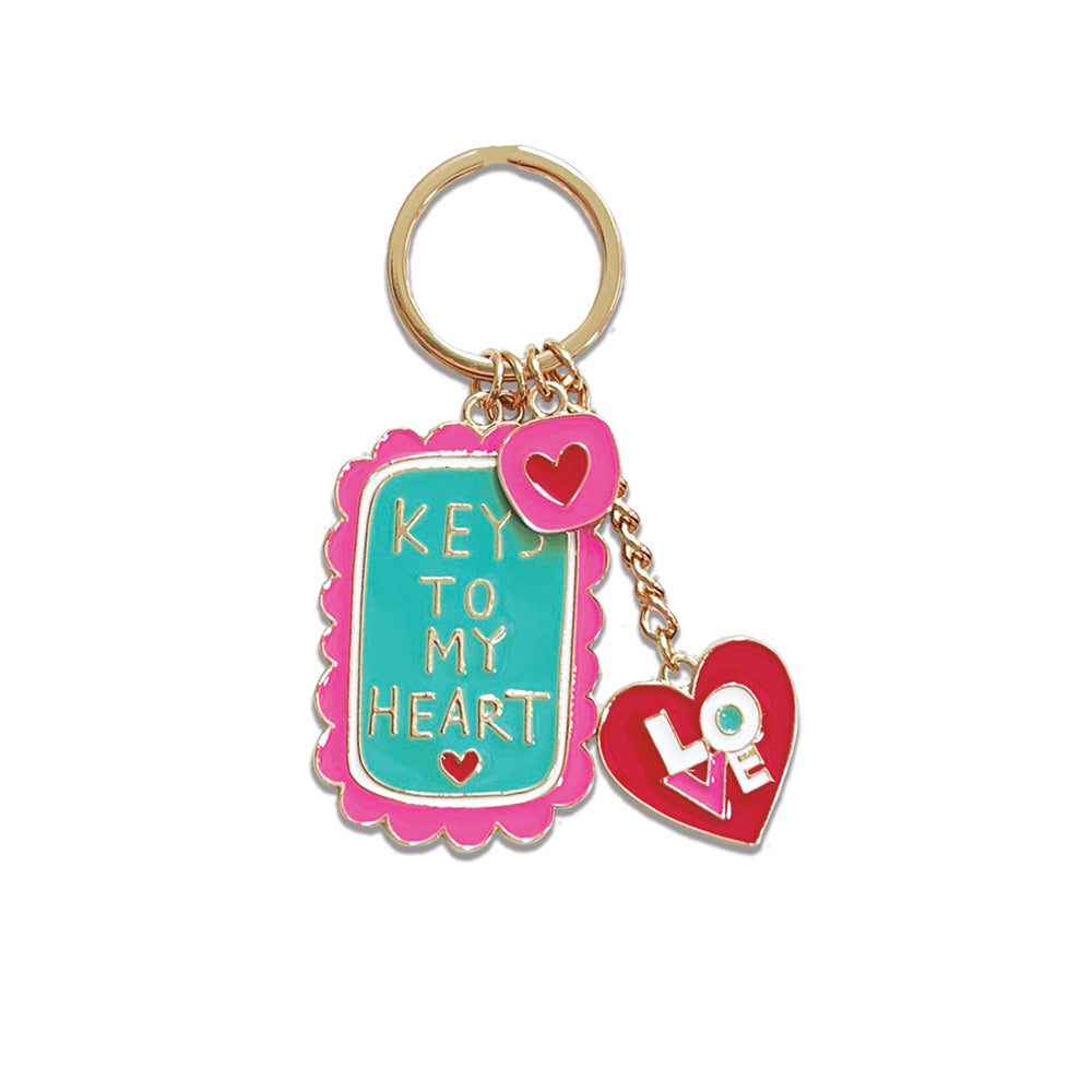 Enamel Keyrings - Keys To My Heart